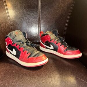 Kids Red and Black Jordans